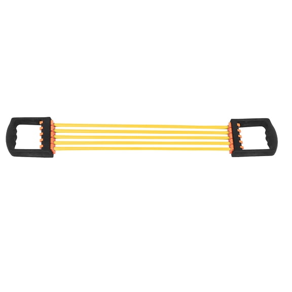 Five-Cable Yellow Chest Expander Set for High-Resistance Fitness Training and Gym Workouts