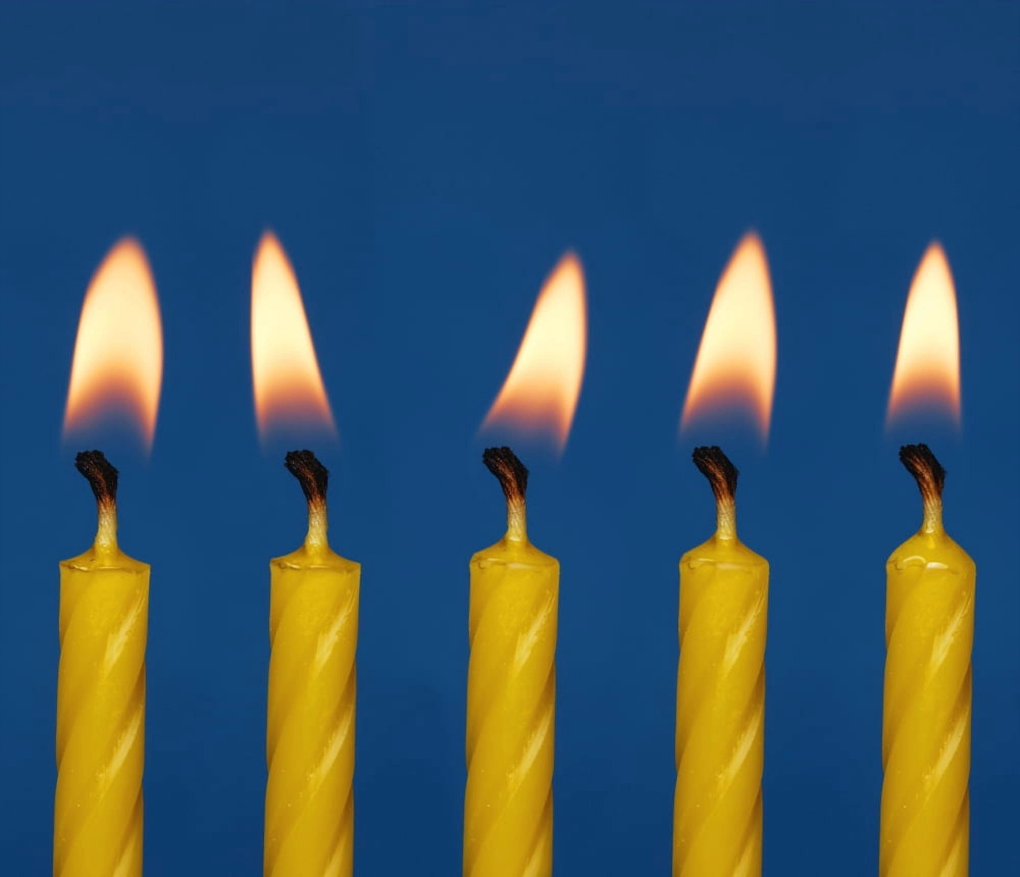 Five Candles Burning Canvas Art - Darren Greenwood  Design Pics (30 x 24)
