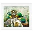 thumbnail image 1 of Five Card Stud - Hawaiian Ducks Hunting Dogs Playing Cards - From an Original Hawaii Watercolor Painting by Peggy Chun - Fine Art Rolled Canvas Print 16in x 20in, 1 of 4