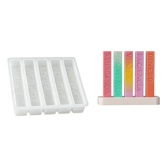 Five Cavity Candle Casting Form for Soap Gypsum and Home DIY Use