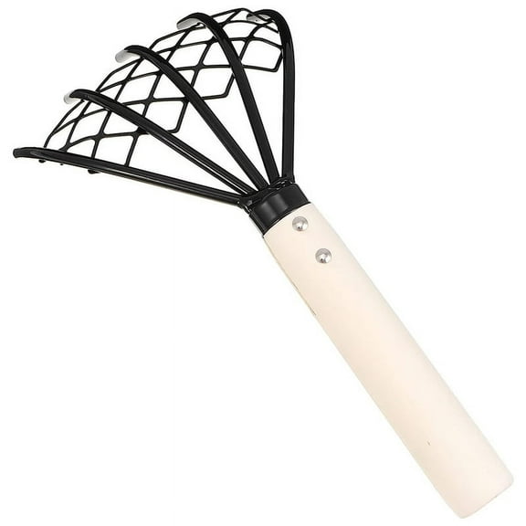 Five-Claw Rake Scarifying Tool Seafood Shell Rake,1 * Steel rake,Black & White