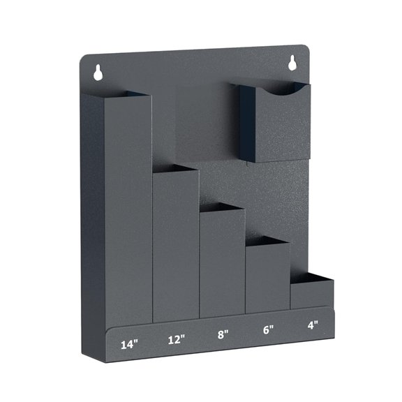 Five Compartment Height Cable Tie Planner Wall Mount Rack Metal