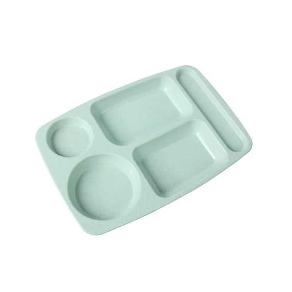 Five Compartment Plant Based Fiber Dinner Tray Durable Recyclable Safe For Microwave And Dishwasher Easy To Clean Ideal For Home Meals And Lightweight And Practical