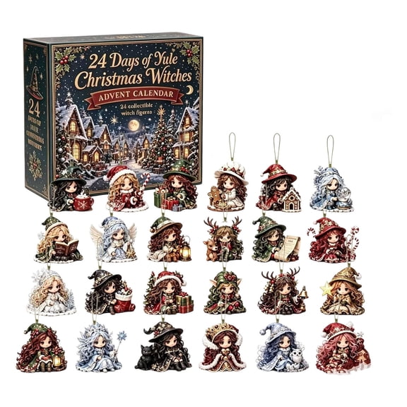 Five Covens Witch Advent Calendar 2026 24 Day Christmas Countdown Collectible Witchy Ornaments