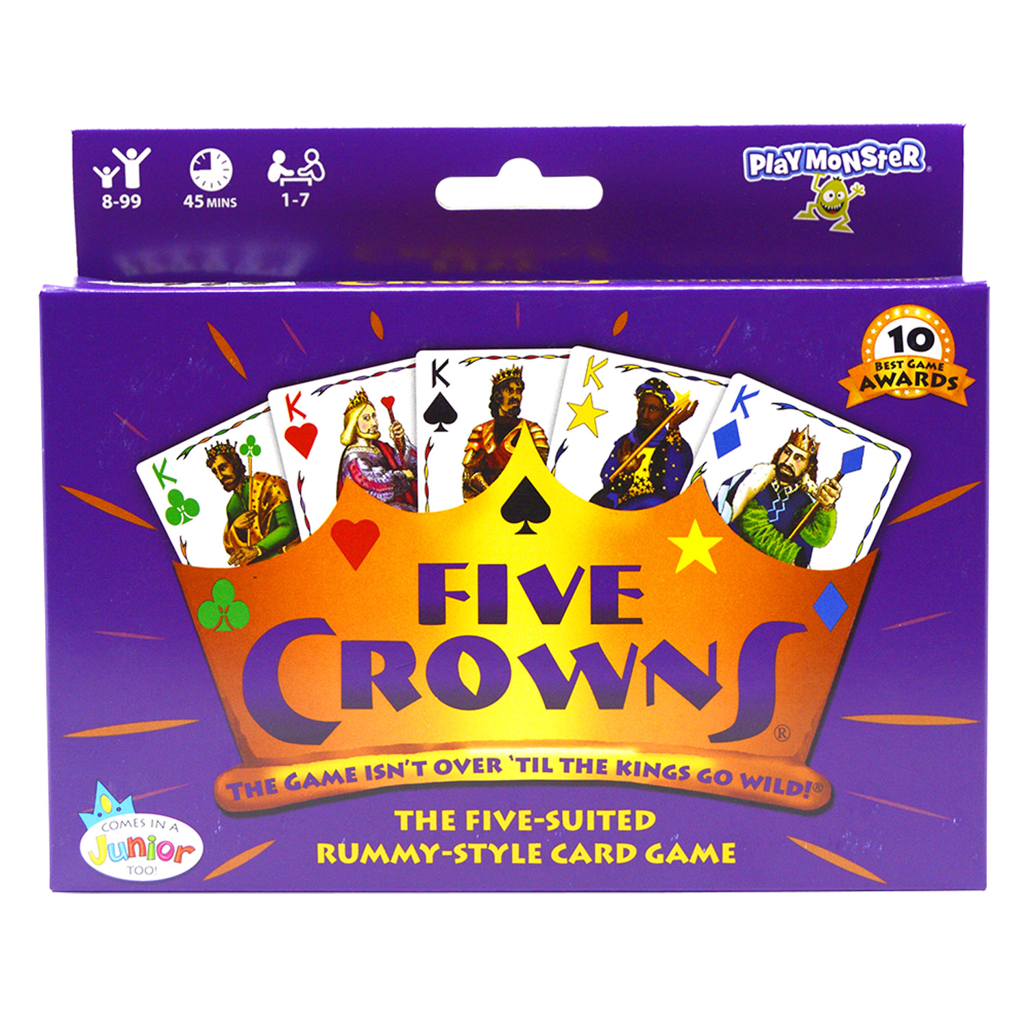 Five Crowns Card Game, Rummy Style, Kids Game, Family Game, Fun Game - image 1 of 2
