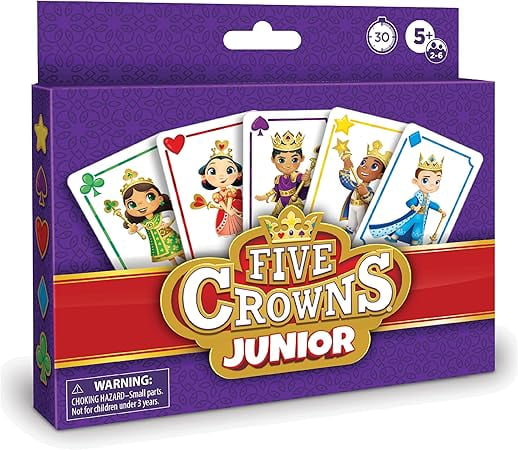 Five Crowns Jr Card Games for Kids – Family Games Night, Card Games for Families, Multi-Player, Screen Free, Travel Games, Playing Cards, Family Activities