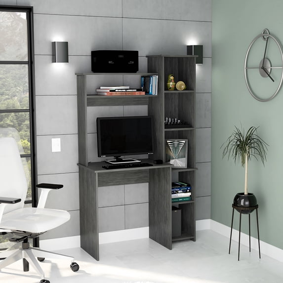 Five - Cubby Home Desk | Suitable for Daily Work Use | Built with Durable Particle Board | Addresses Storage Jumble