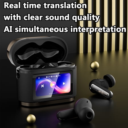 Five D Travel Ai Real-Time Wireless Bluetooth Language Translation Earphones, 144+ Languages Simultaneous Interpretation Earbuds