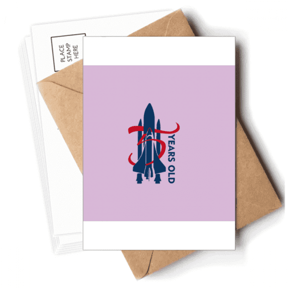 Five Digit Age Rocket Art Deco Fashion Postcards Envelopes Blank Note Cards Mailing
