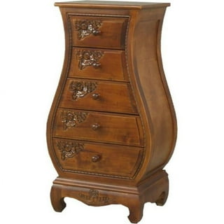 International Caravan Five Drawer Bombay What Not Chest International Caravan Five Drawer Bombay What Not Chest
