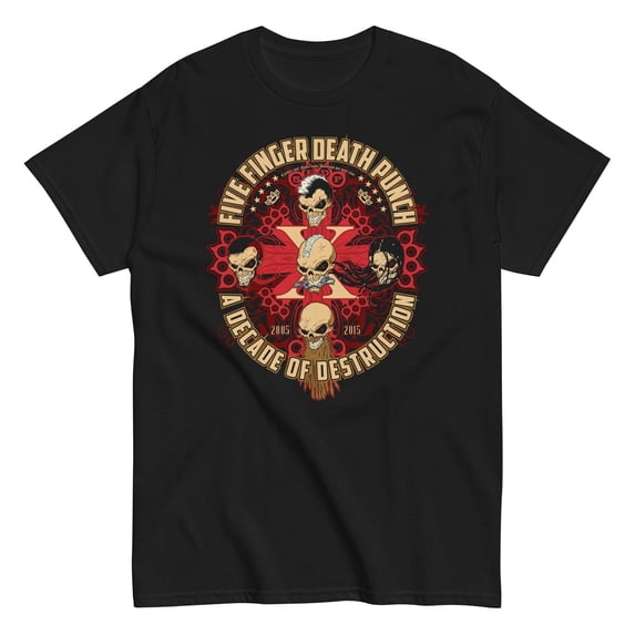 Five Finger Death Punch - Decade of Destruction Unisex T-Shirt - Black - Small