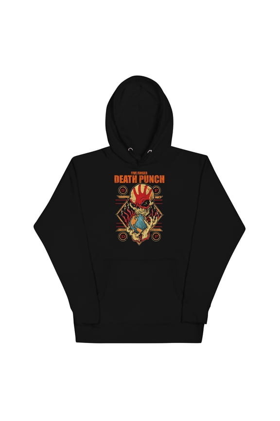 Five Finger Death Punch - Hand Skull Logo Unisex Hoodie - Black - Large
