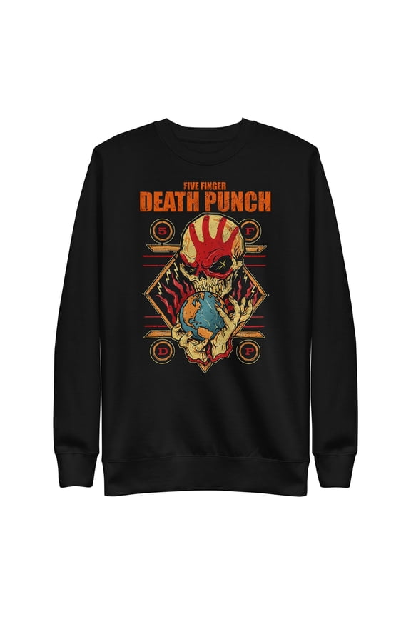 Five Finger Death Punch - Hand Skull Logo Unisex Sweatshirt - Black - Medium