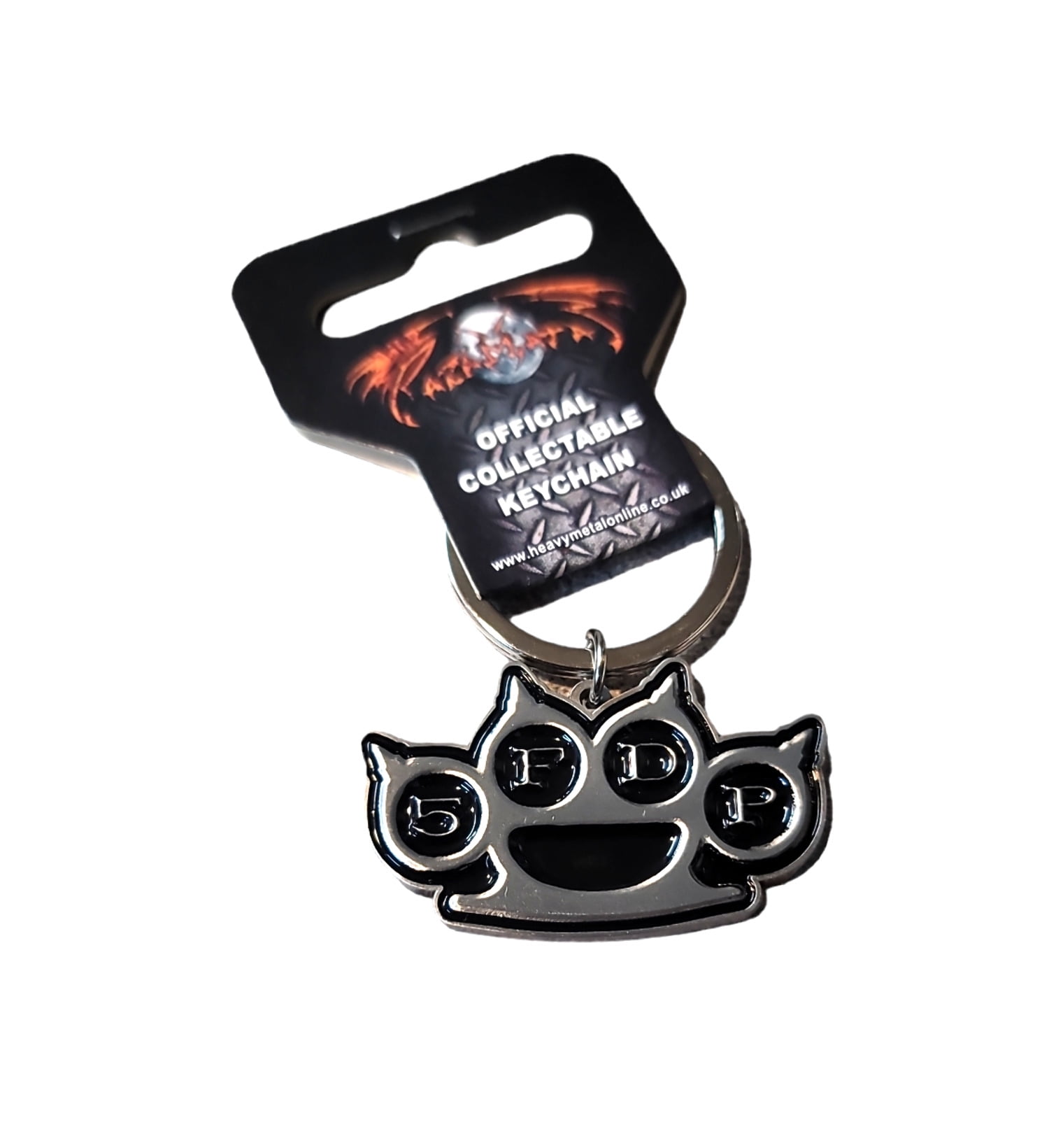 【BLACKPURPLE】24SS★ Crazy Doctor King Keyring Official New Metal Five Finger Death Punch Band Logo Keyring