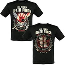 Five Finger Death Punch Mens Logo T Shirt Black Small