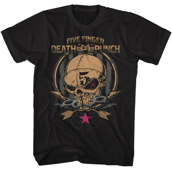 Five Finger Death Punch Skull And Arrows Black Adult T-Shirt 4Xlt