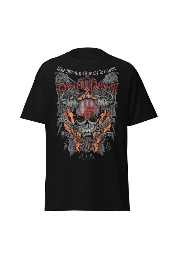 Five Finger Death Punch - Wrong or Righteous Jumbo Print Unisex T-Shirt - Black - Small