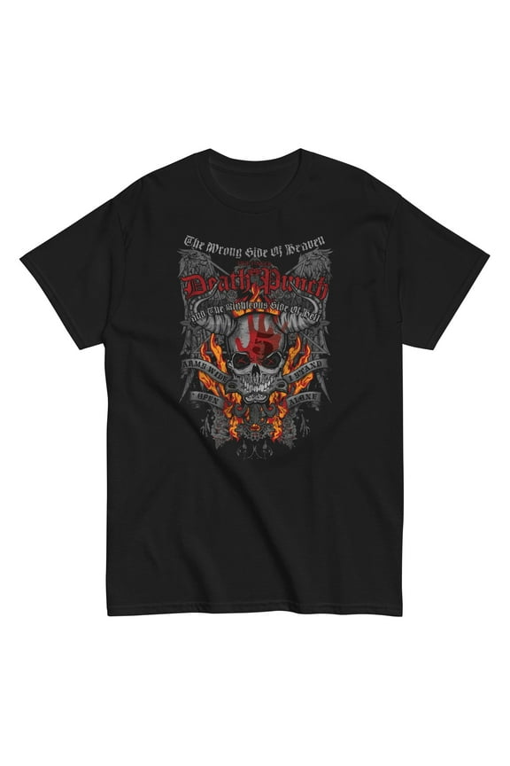 Five Finger Death Punch - Wrong or Righteous Unisex T-Shirt - Black - Medium