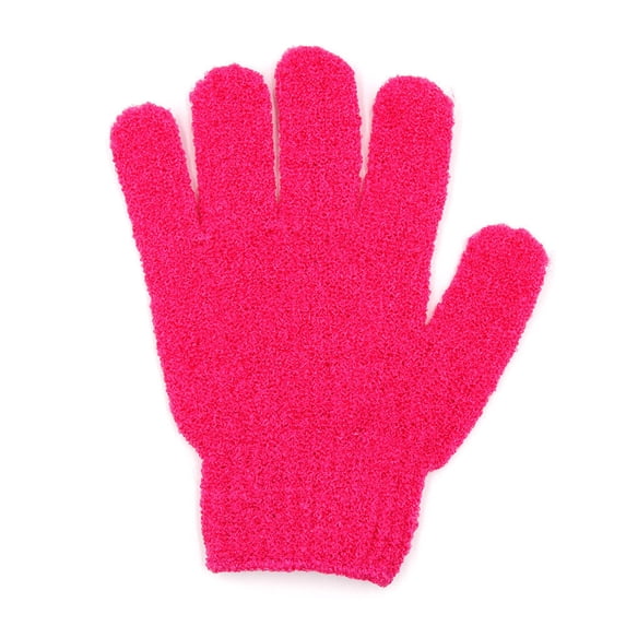 Five Finger Scrub Bath Gloves,Set of 10 Pairs,Thickened Exfoliating Shower Gloves for Adults,Bath Brushes for Body Cleaning Massage,Reusable Nylon Bath Tools with Elastic Fit (20 Pcs Total) Hot Pink