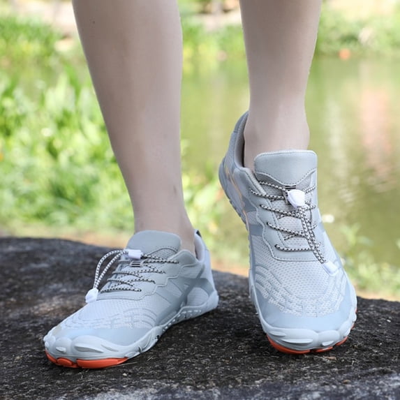 Five Finger Shoes Water Shoes for Women Men, Breathable Mesh Anti-slip Rubber Sole Minimalist Barefoot Shoe for Trail Hiking Swim