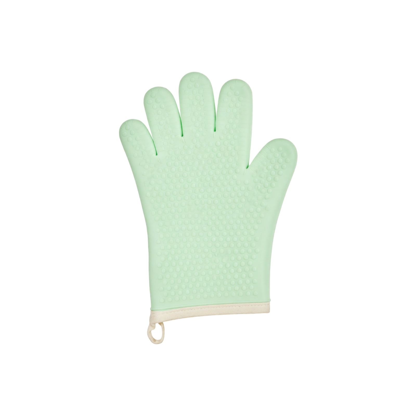 Five Finger Silicone Heat Resistant Glove, 10.83in Honeycomb Anti Slip ...