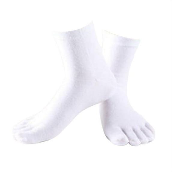 Five Finger Toe Socks Socks Athletic Causal - White, Size