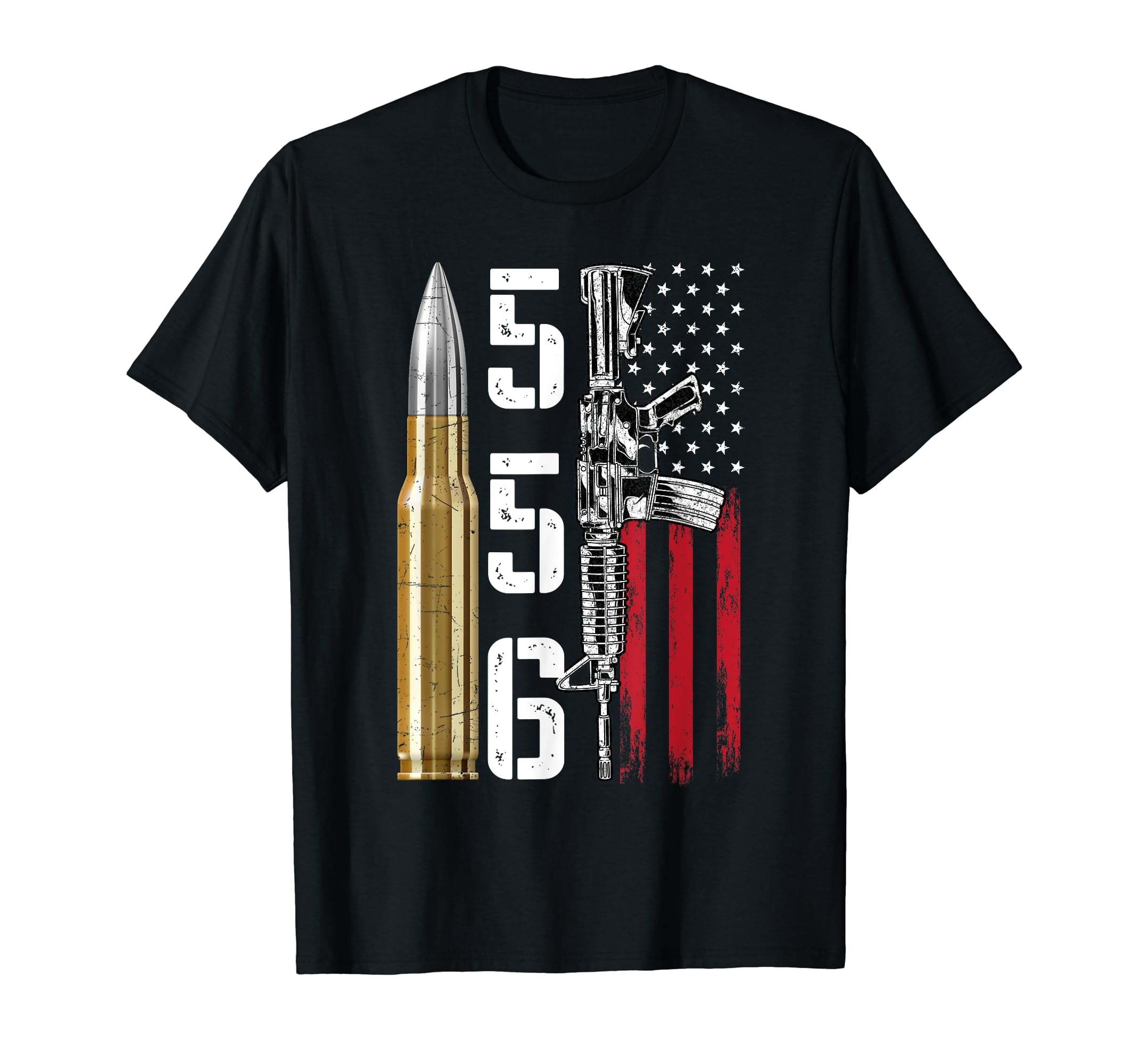 Five Five Six For Men Gun Ammo Range 5.56mm Rifle T-Shirt - Walmart.com