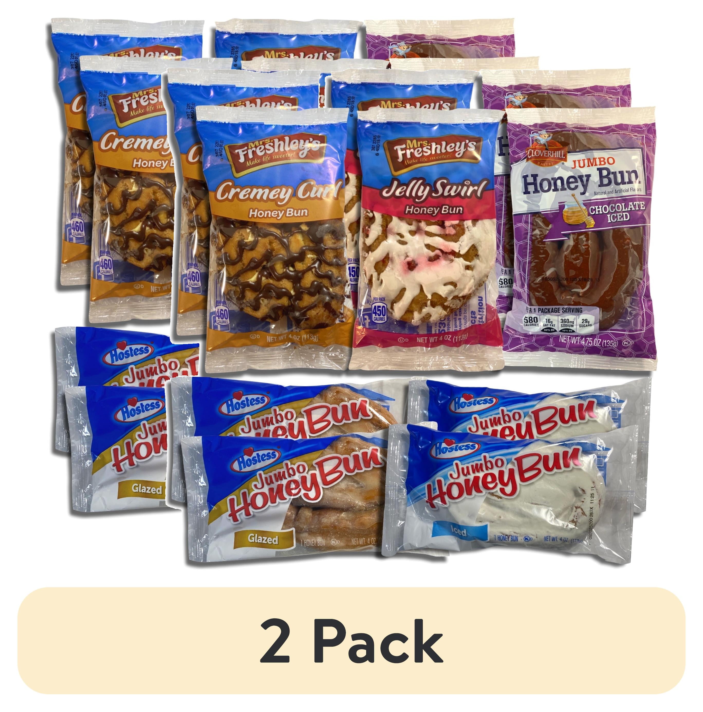(2 pack) Five Flavor Honey Bun Variety Pack from Hostess, Cloverhill