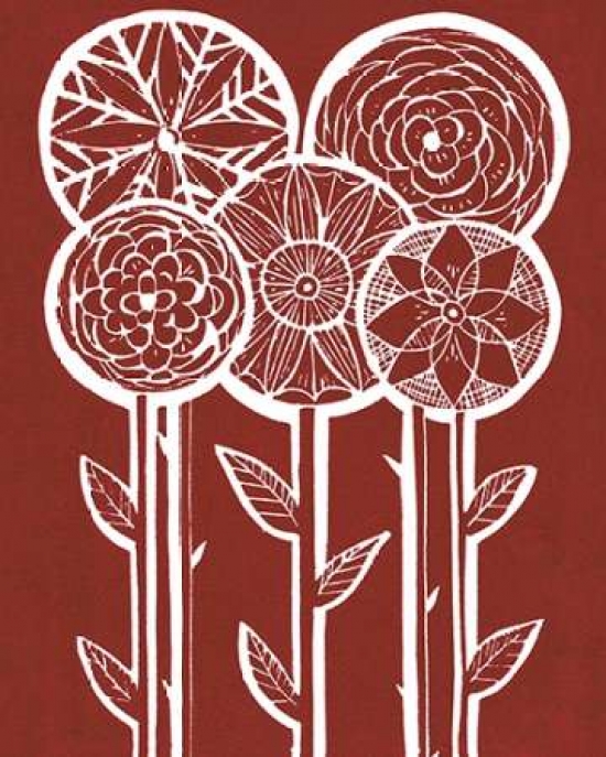 Five Flowers Canvas Art - Amanda Colville (24 x 30)