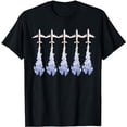 thumbnail image 1 of Five Flying Aviation Airplanes Design T-Shirt, 1 of 5