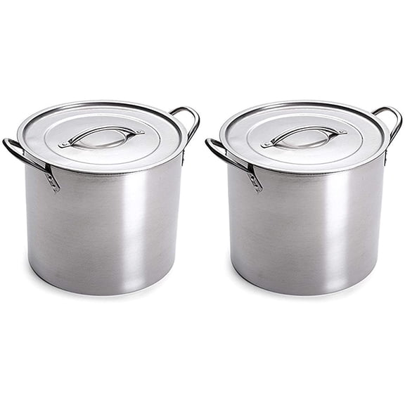 Five Gallon Stainless Steel Brewing Kettle X2