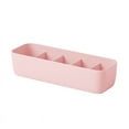 thumbnail image 1 of Five Grid Sock Storage Box Pink Plastic - 1Pc Storage Box, 1 of 2