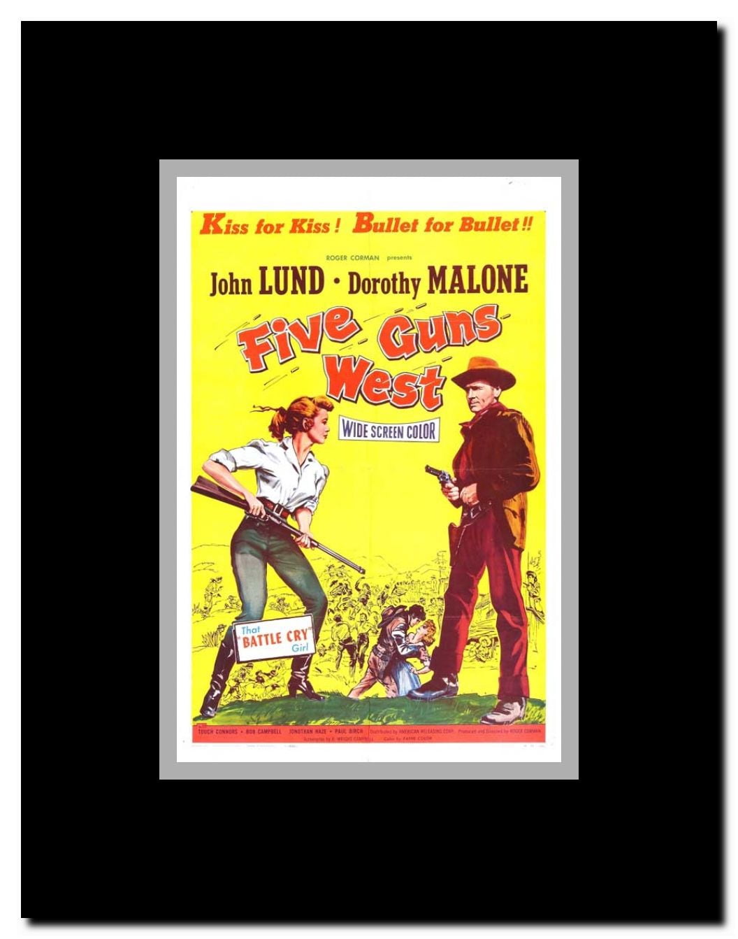 Five Guns West Framed Movie Poster