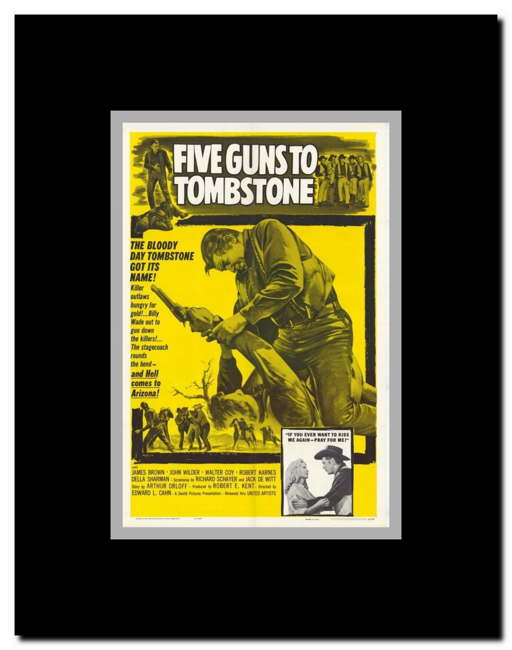 Five Guns to Tombstone Framed Movie Poster
