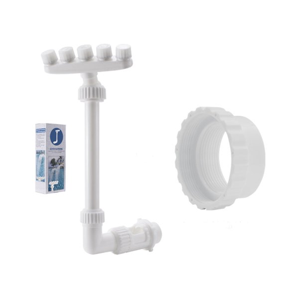 Five Head Pool Fountain Bracket, Multi-Spray Aerator Attachment for Above Ground Swimming Pool, Fish Pond and Garden, Creates Stunning Waterfall Display, Easy Install