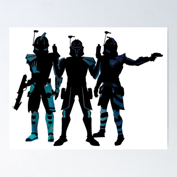Five Hundred First Legion ARC Troopers Phase Two Armor Sci-Fi Wall Decor, Unframed Poster
