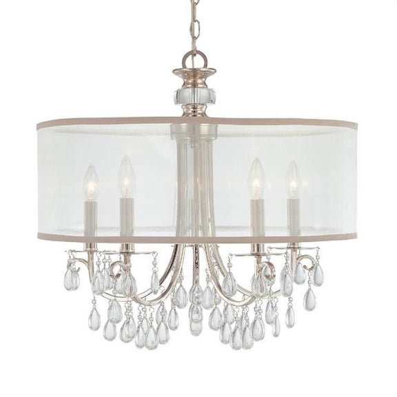 Five Light Chandelier in Minimalist Style 24 inches Wide By 23 inches High-Polished Chrome Finish Bailey Street Home 49-Bel-687286