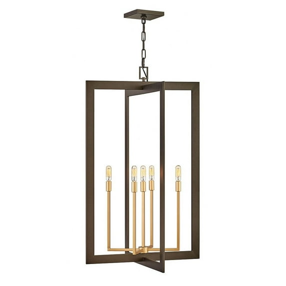 4345MM Hinkley Lighting Anders - Five Light Large Chandelier in Transitional Style - 22 Inches Wide by 36.75 Inches High