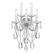 Five Light Wall Sconce in Classic Style 13.5 inches Wide By 22.5 inches High-Polished Chrome Finish-Swarovski Spectra Crystal Type Bailey Street Home
