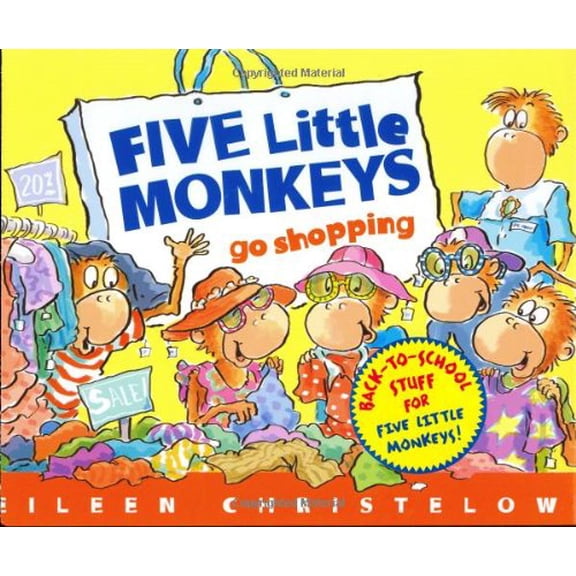 Pre-Owned Five Little Monkeys Go Shopping (Five Little Monkeys Picture Books), by Eileen Christelow (Paperback), English