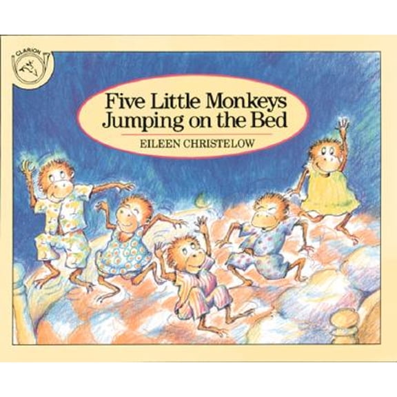 Pre-Owned Five Little Monkeys Jumping on the Bed by Eileen Christelow (Board Book)
