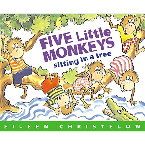 Pre-Owned Five Little Monkeys Sitting in a Tree (Paperback 9780395664131) by Eileen Christelow