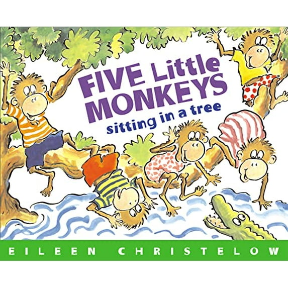 Pre-Owned Five Little Monkeys Sitting in a Tree (Paperback) 0395664136 9780395664131