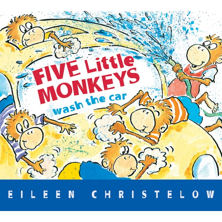 洋書 M16 Five Little Monkeys wash the car Eileen Christelow, Book, Five Little Monkeys Wash the Car