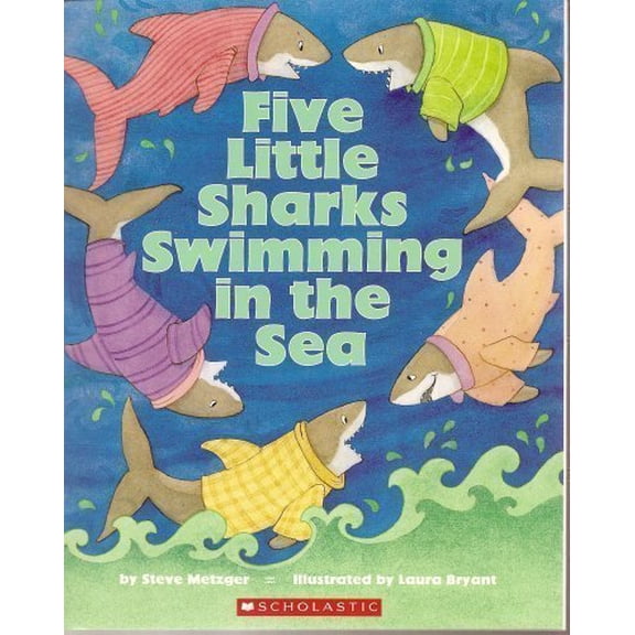Pre-Owned FIVE LITTLE SHARKS SWIMMING IN THE SEA Paperback