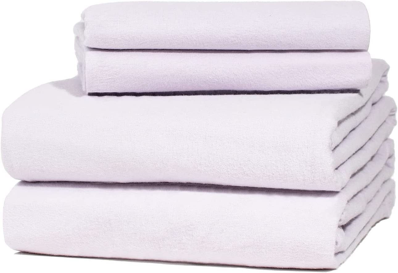 Lavender King Cotton Flannel Deep Pocket Bed Sheet Set