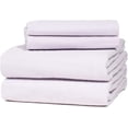 thumbnail image 1 of Five Looms 100% Cotton Cozy Flannel Bed Sheet Set, Queen (Lavender, 4 Piece), 1 of 6