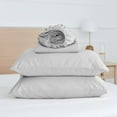 thumbnail image 1 of Five Looms Everyday Cotton Percale Sheets Set, King (Gray, 4 Piece), 1 of 7