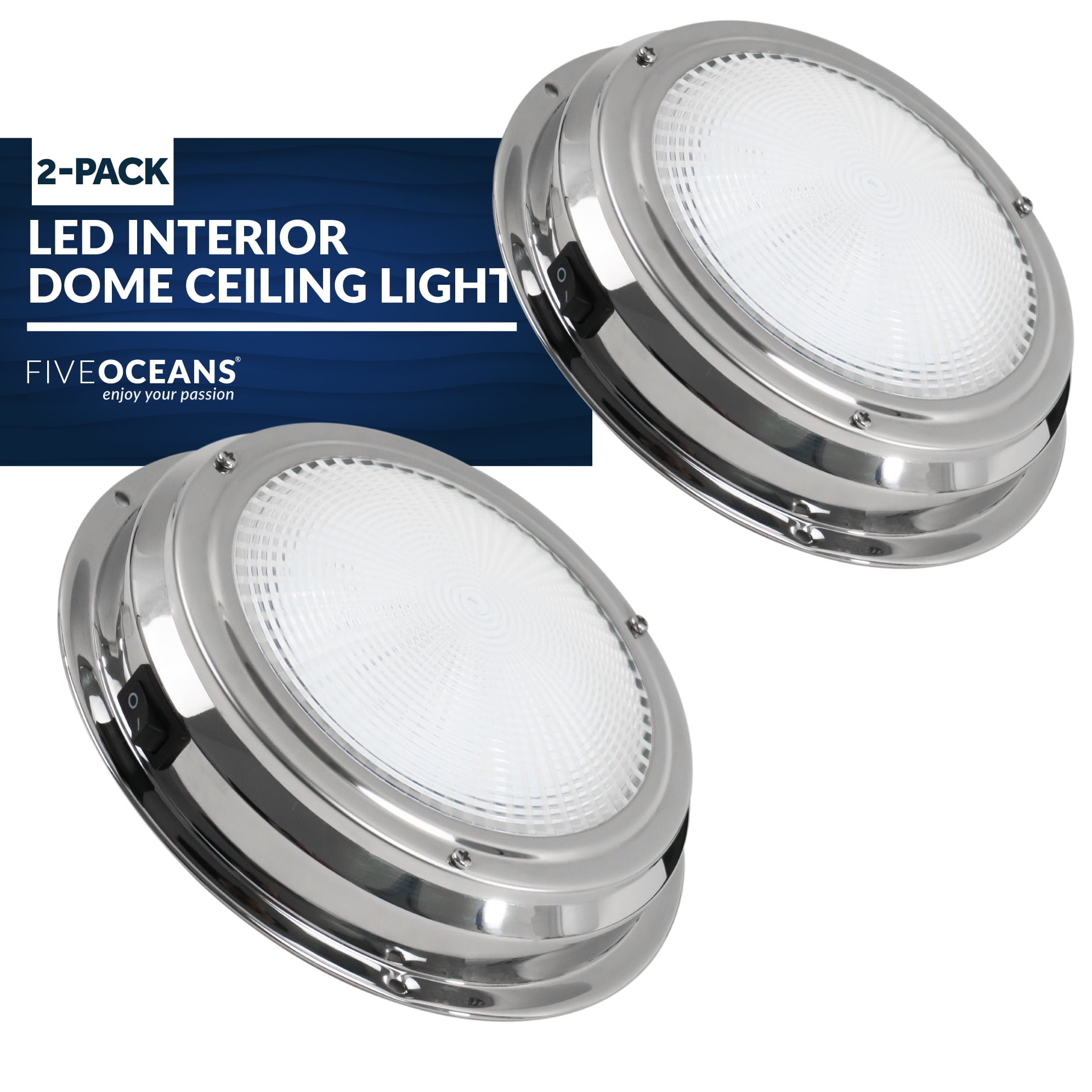 Leisure LED 2 Pack RV LED Ceiling Double Dome Light India