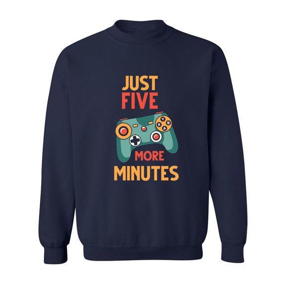 Five More Minutes Sweatshirt Men -SPIdeals Designs, Male XX-Large